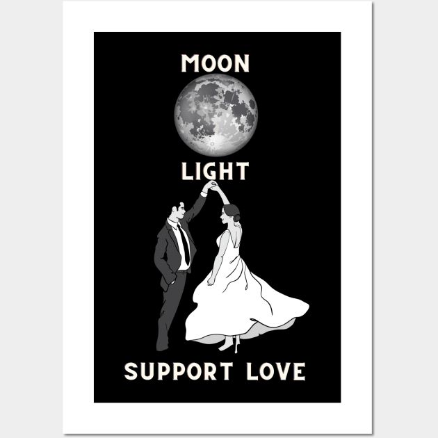 The moon light support love Wall Art by NICHE&NICHE